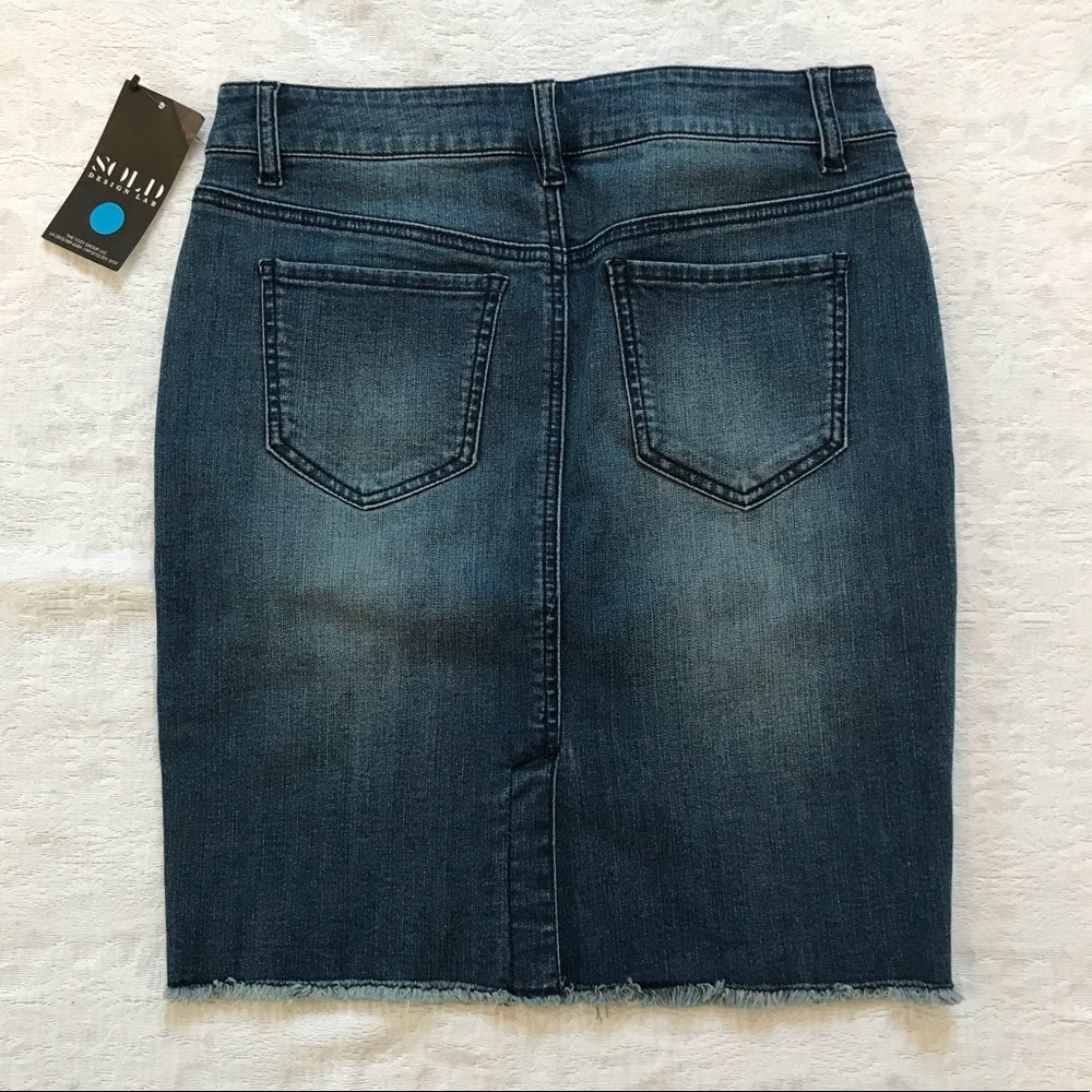 Blue Ripped Denim Jeans Skirt - Picture 4 of 5